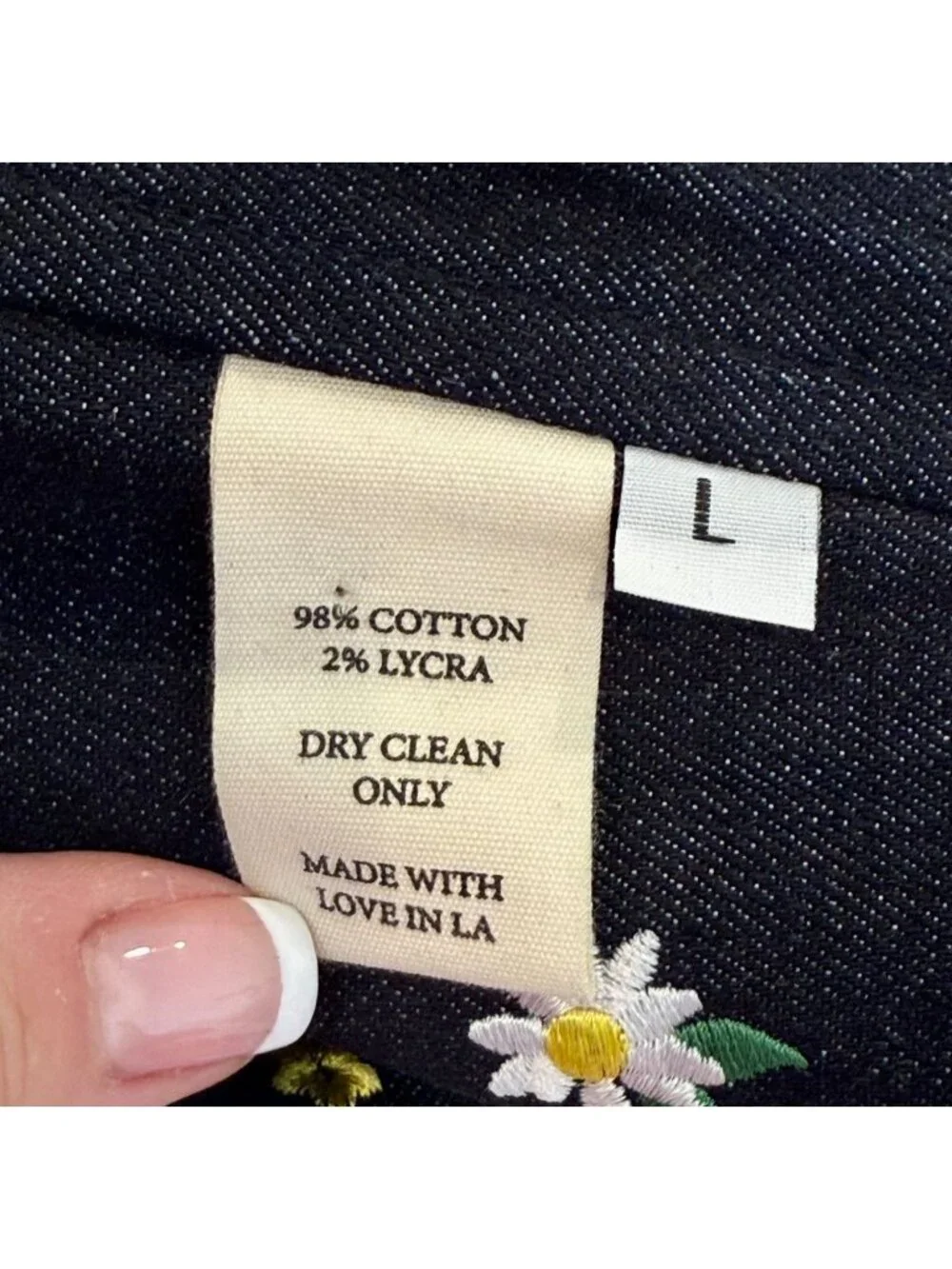 Miaou Dylan Bra Top Embroidered NWOT - Size L - Picture 4 of 8